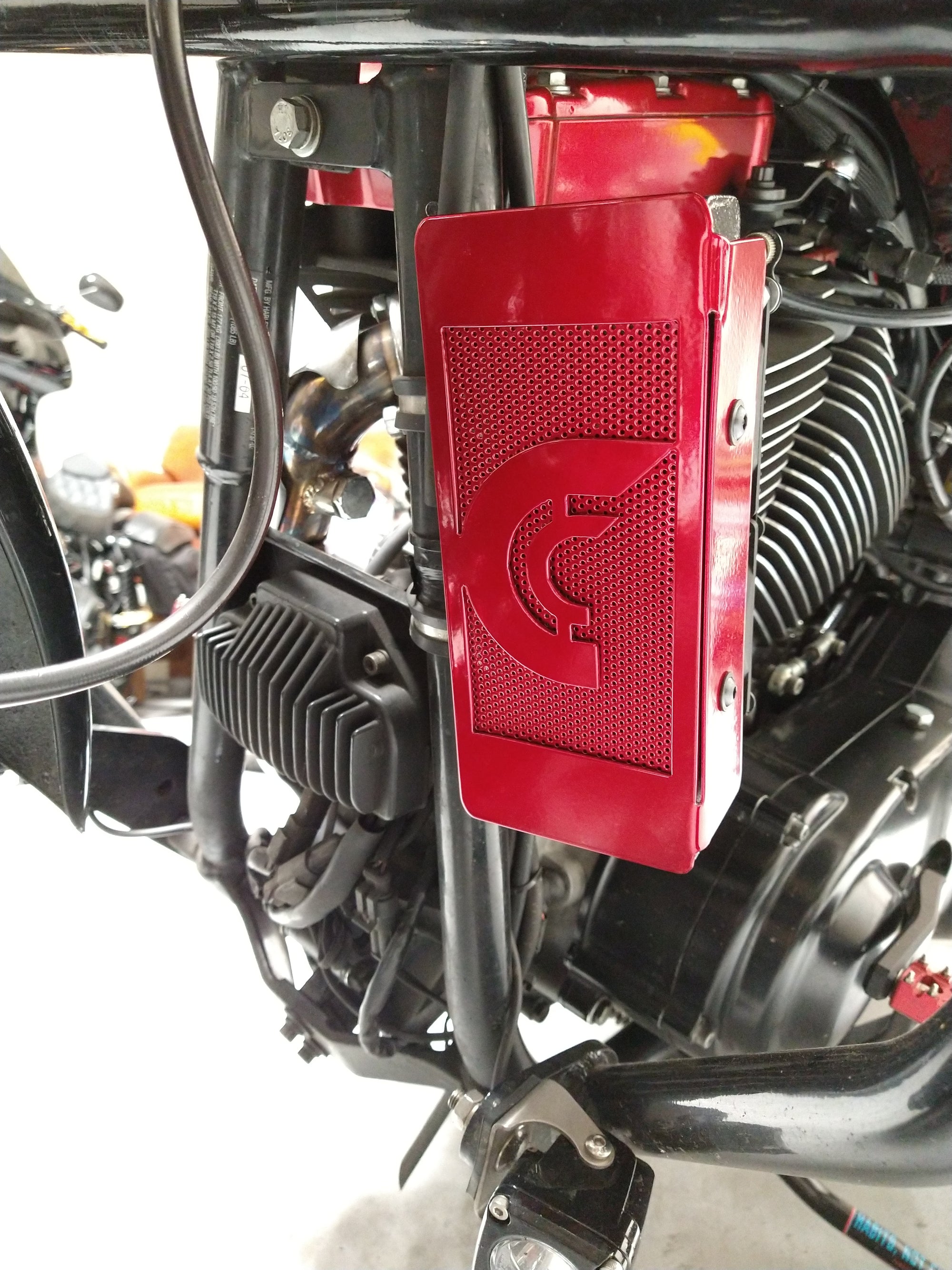 Cafes Customs Oil Cooler cover for Harley-Davidson Ultra-Cool Oil Coolers